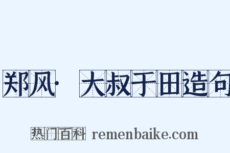 郑风·大叔于田造句是什么意思的图片